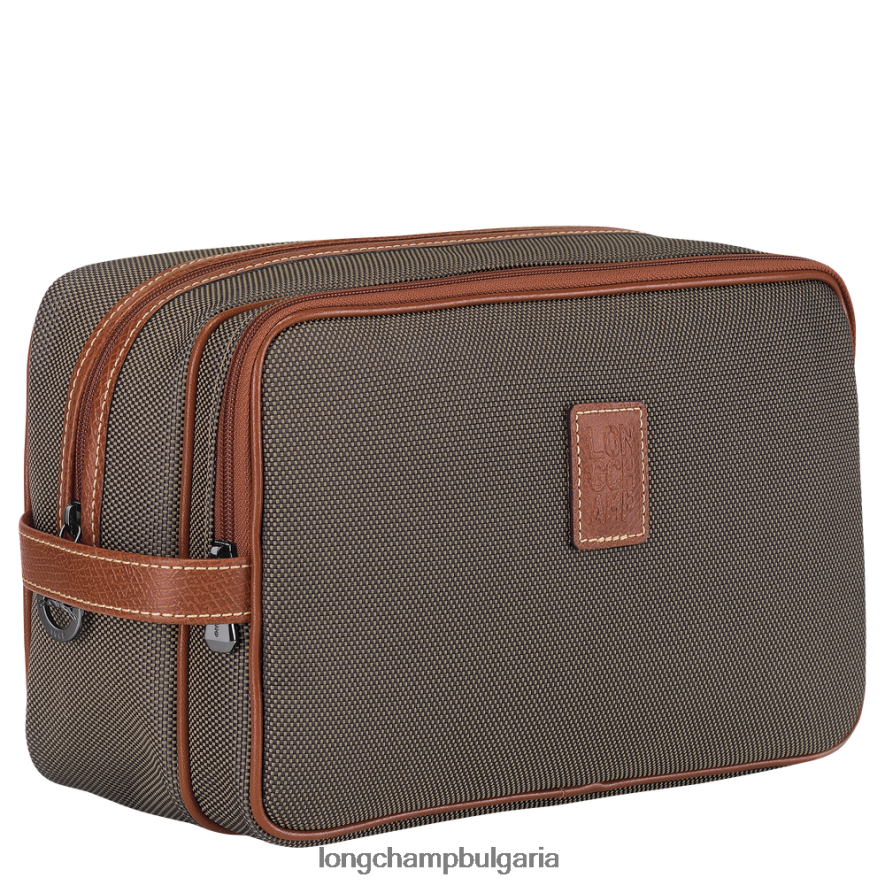 кафяво Жени кутия за тоалетни принадлежности boxford чанти Longchamp 6084PZ863