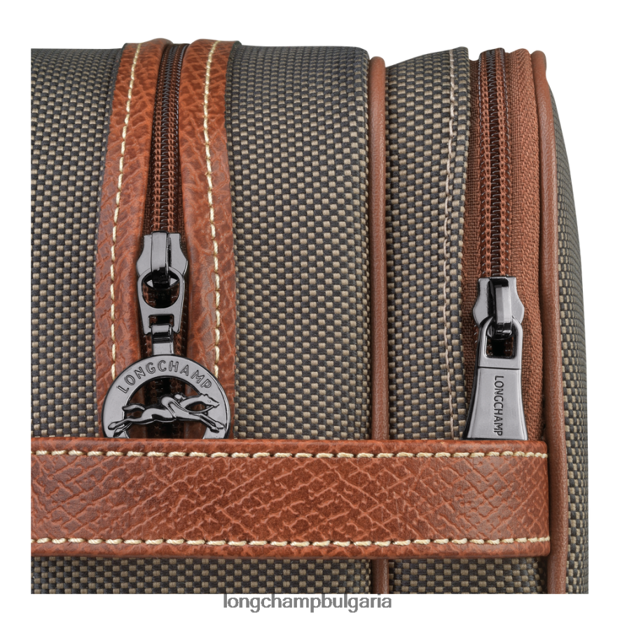 кафяво Жени кутия за тоалетни принадлежности boxford чанти Longchamp 6084PZ863