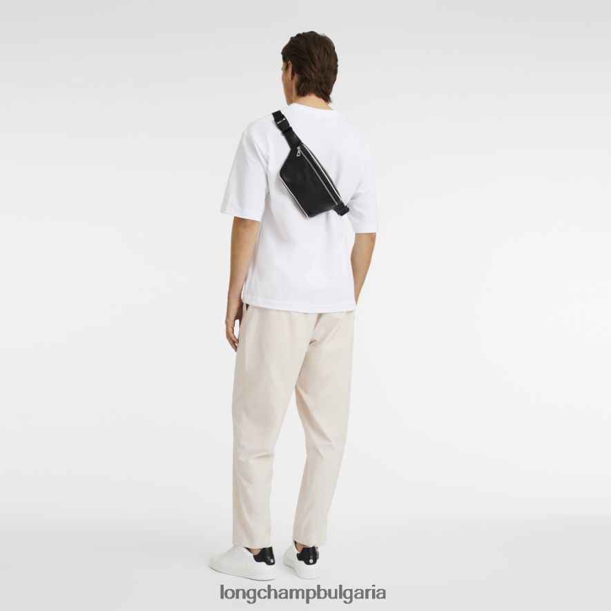 Черно бяла мъже le foulonne чанта за колан чанти Longchamp 6084PZ460