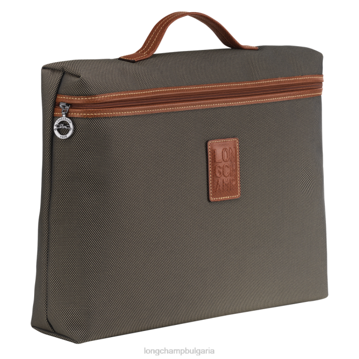 кафяво мъже куфарче Boxford чанти Longchamp 6084PZ1098