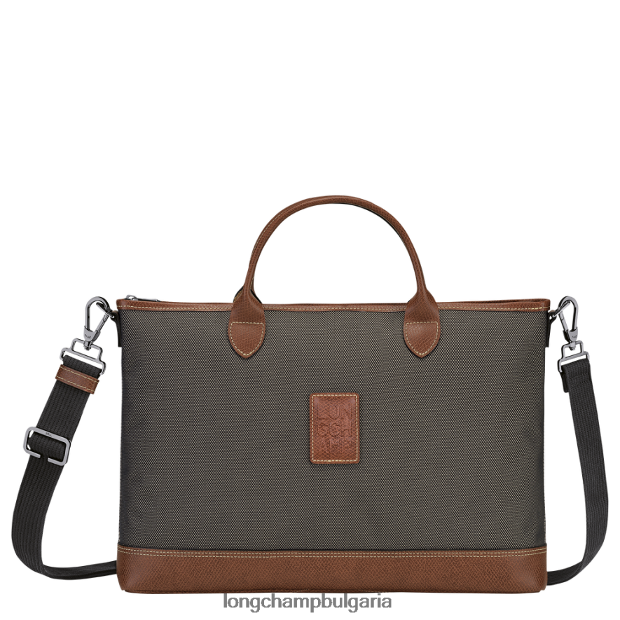 кафяво мъже куфарче Boxford чанти Longchamp 6084PZ465