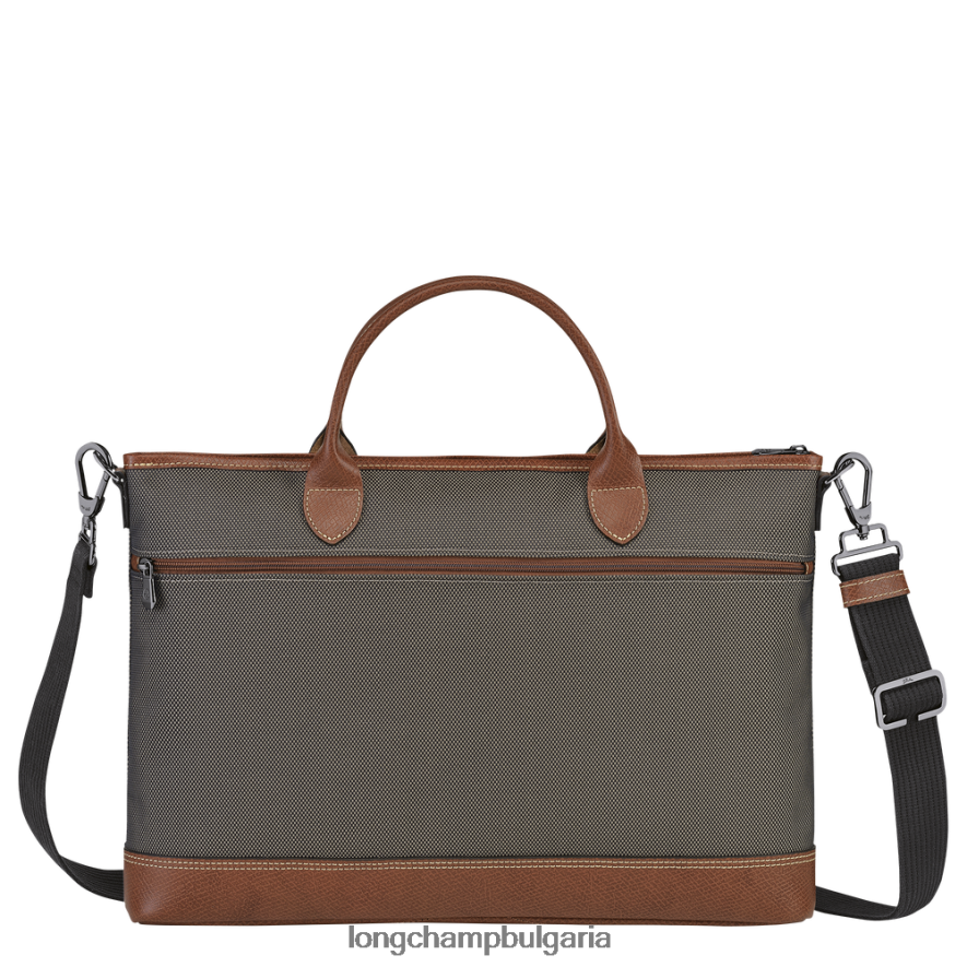 кафяво мъже куфарче Boxford чанти Longchamp 6084PZ465