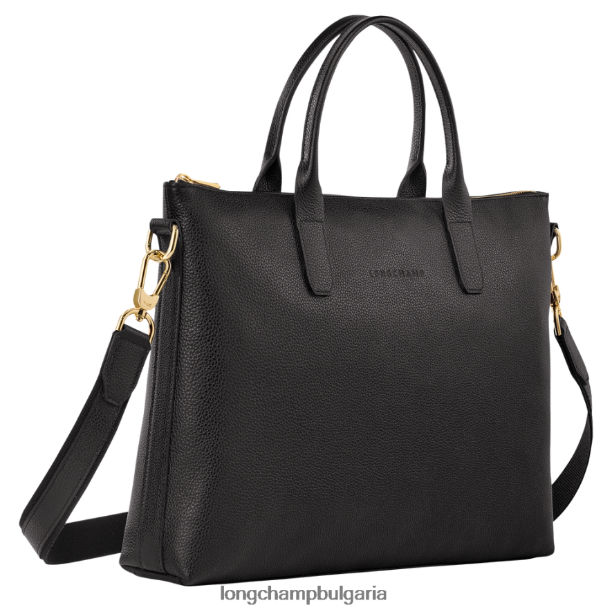 черен мъже le foulonne куфарче чанти Longchamp 6084PZ467
