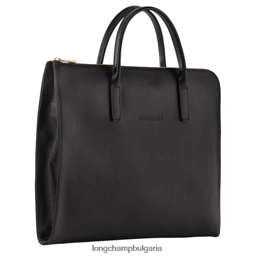 черен мъже le foulonne куфарче чанти Longchamp 6084PZ470