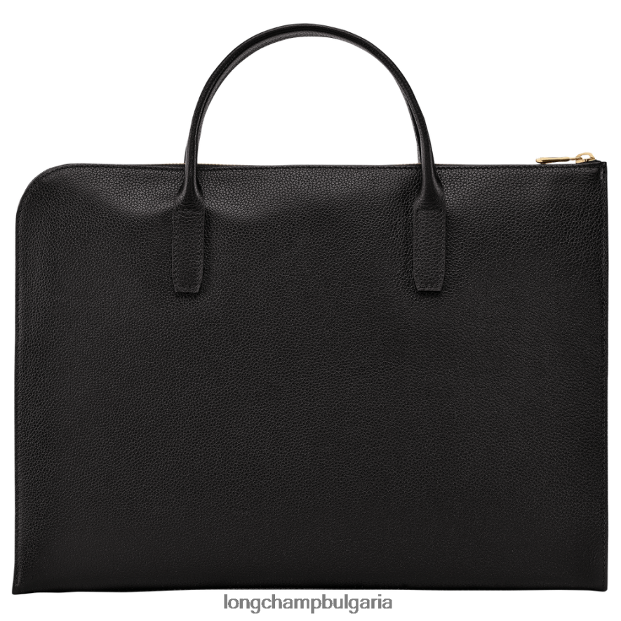 черен мъже le foulonne куфарче чанти Longchamp 6084PZ470