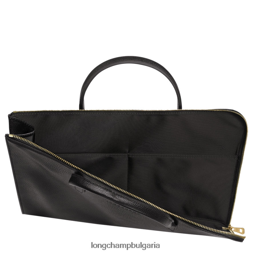 черен мъже le foulonne куфарче чанти Longchamp 6084PZ470