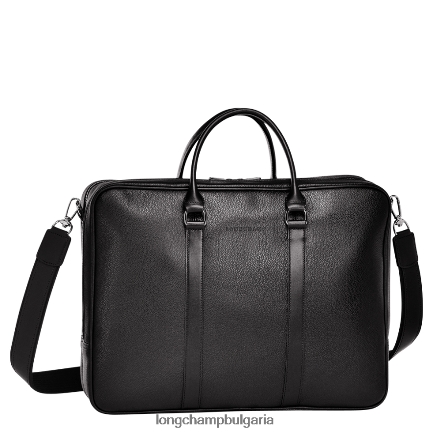 черен мъже le foulonne куфарче чанти Longchamp 6084PZ481