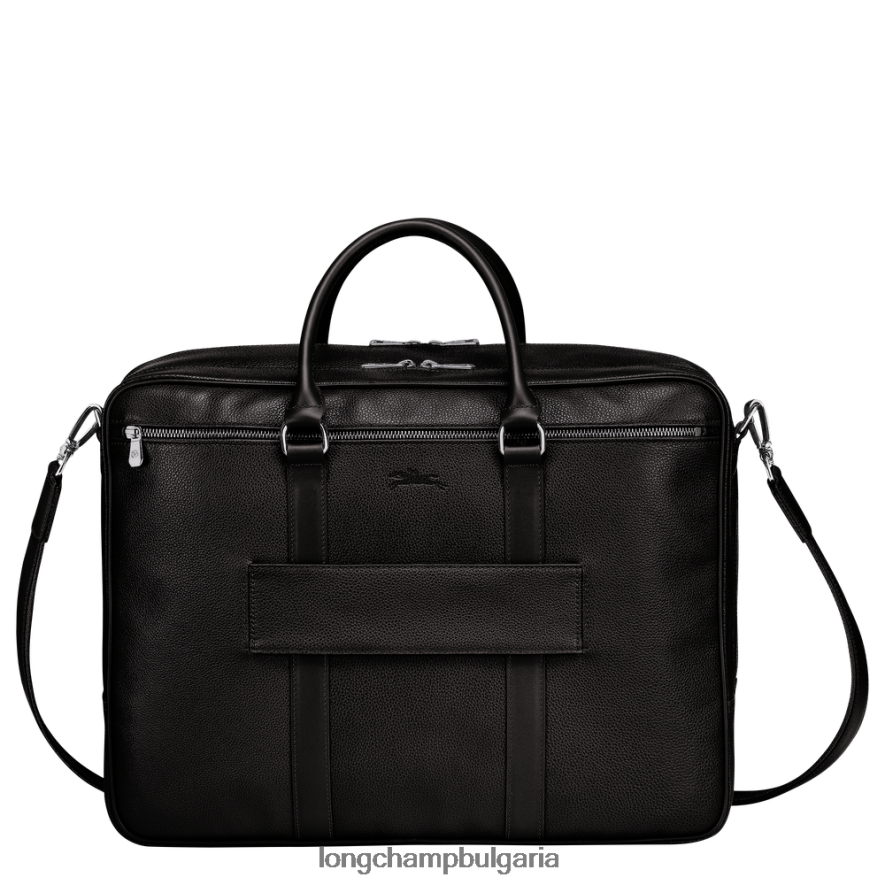 черен мъже le foulonne куфарче чанти Longchamp 6084PZ481