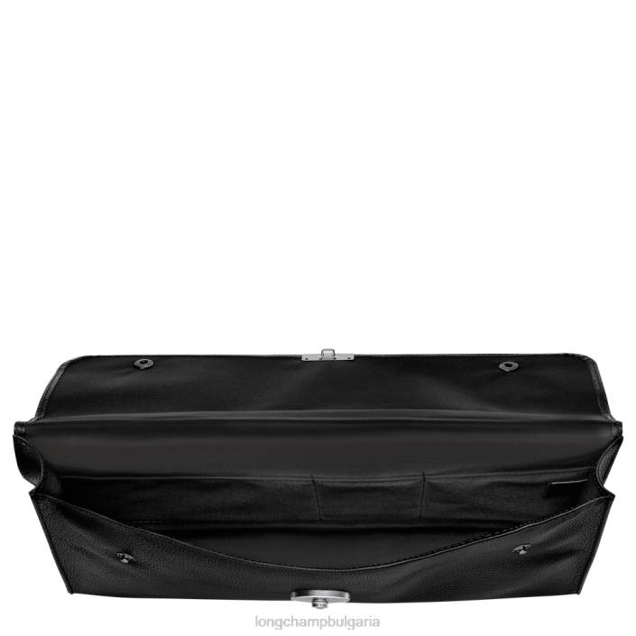 черен мъже le foulonne куфарче чанти Longchamp 6084PZ483