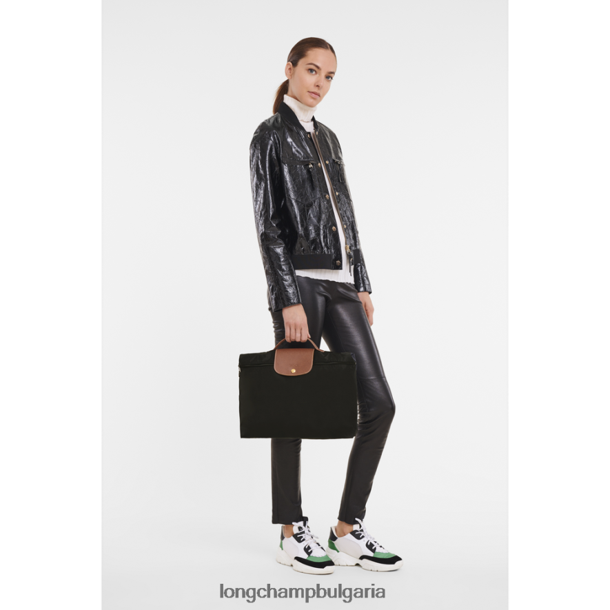 черен мъже le pliage оригинално куфарче чанти Longchamp 6084PZ485