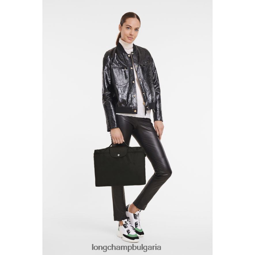 черен мъже зелена папка за документи le pliage чанти Longchamp 6084PZ492