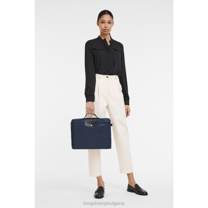 военноморски флот мъже зелена папка за документи le pliage чанти Longchamp 6084PZ496