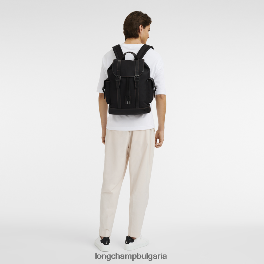 черен мъже раница boxford чанти Longchamp 6084PZ1102