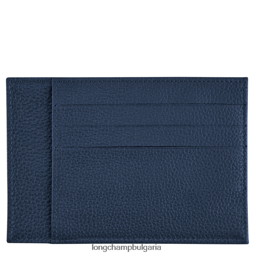 военноморски флот мъже притежател на карта le foulonne кожени изделия Longchamp 6084PZ651