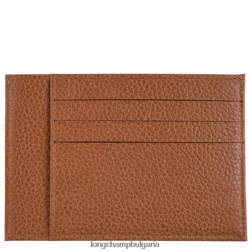 карамел мъже притежател на карта le foulonne кожени изделия Longchamp 6084PZ652
