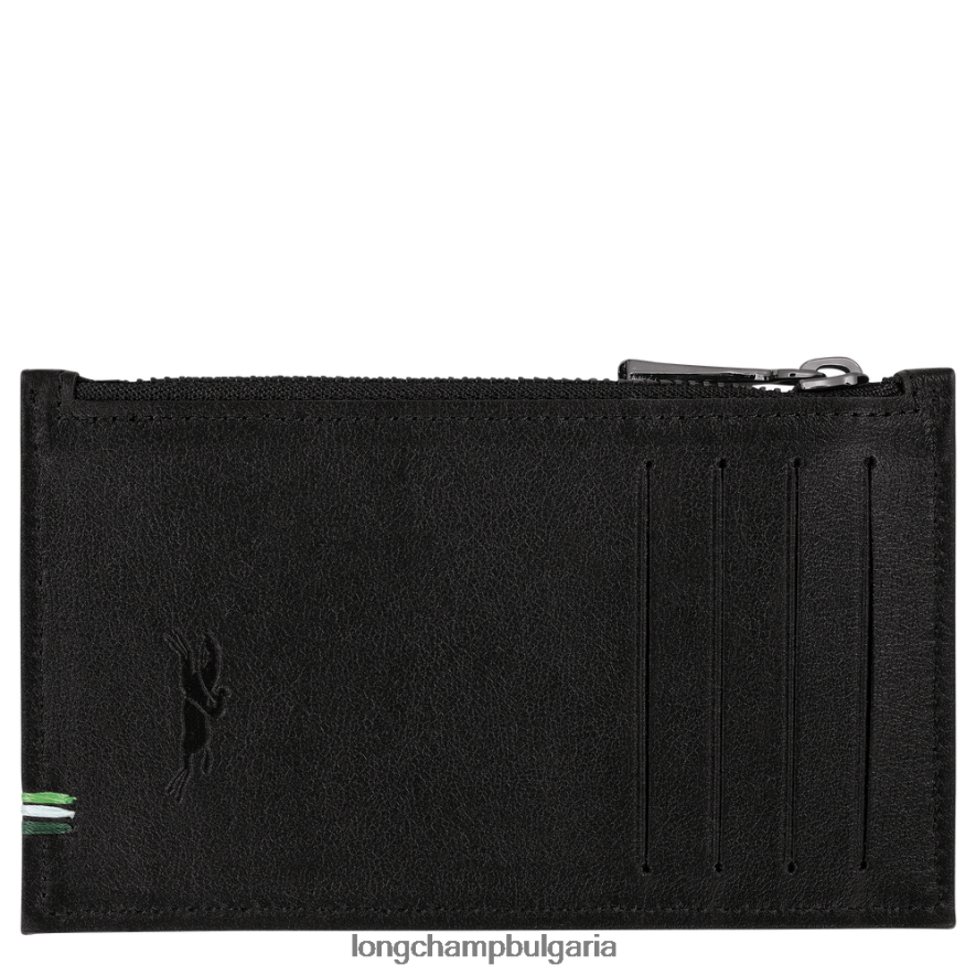 черен мъже кесия за монети sur seine кожени изделия Longchamp 6084PZ1133