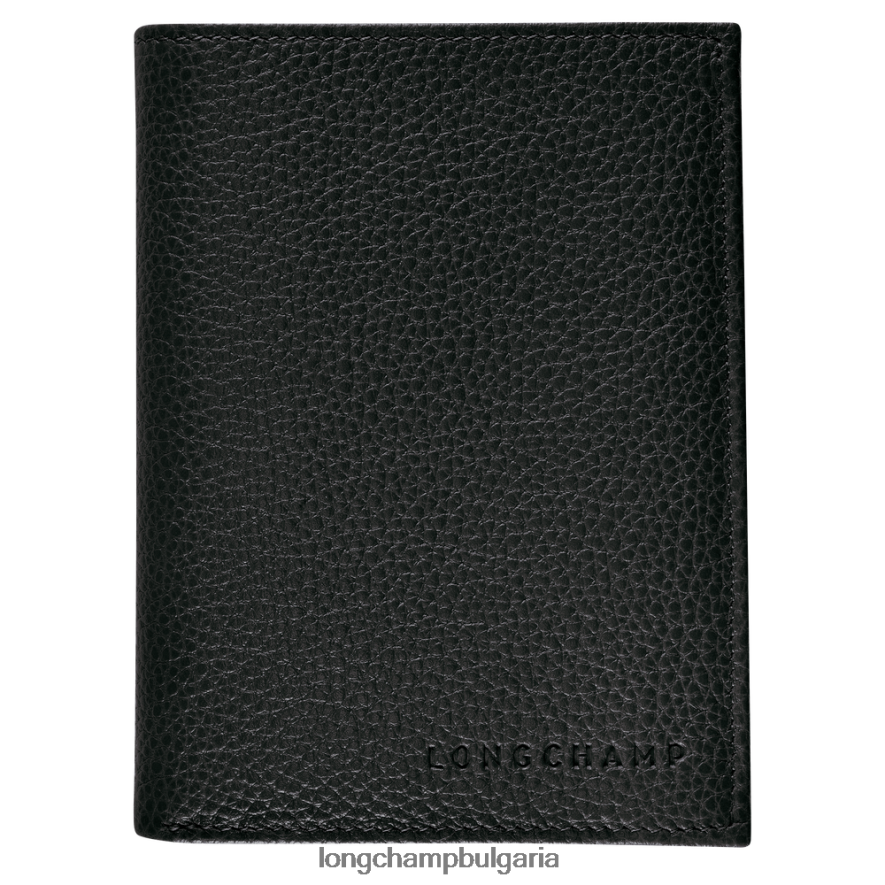 черен мъже le foulonne портфейл кожени изделия Longchamp 6084PZ630