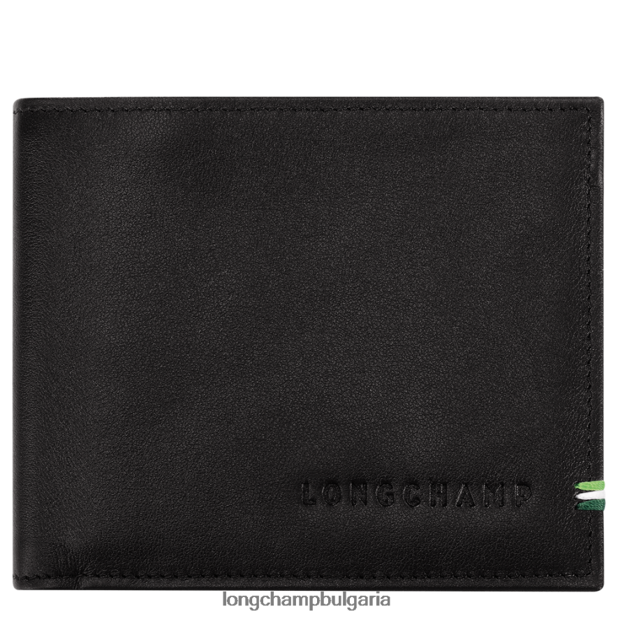черен мъже sur seine портфейл кожени изделия Longchamp 6084PZ1127