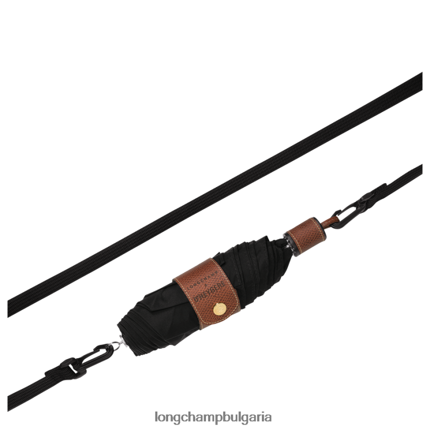 черен мъже чадър аксесоари Longchamp X D'heygere 6084PZ962