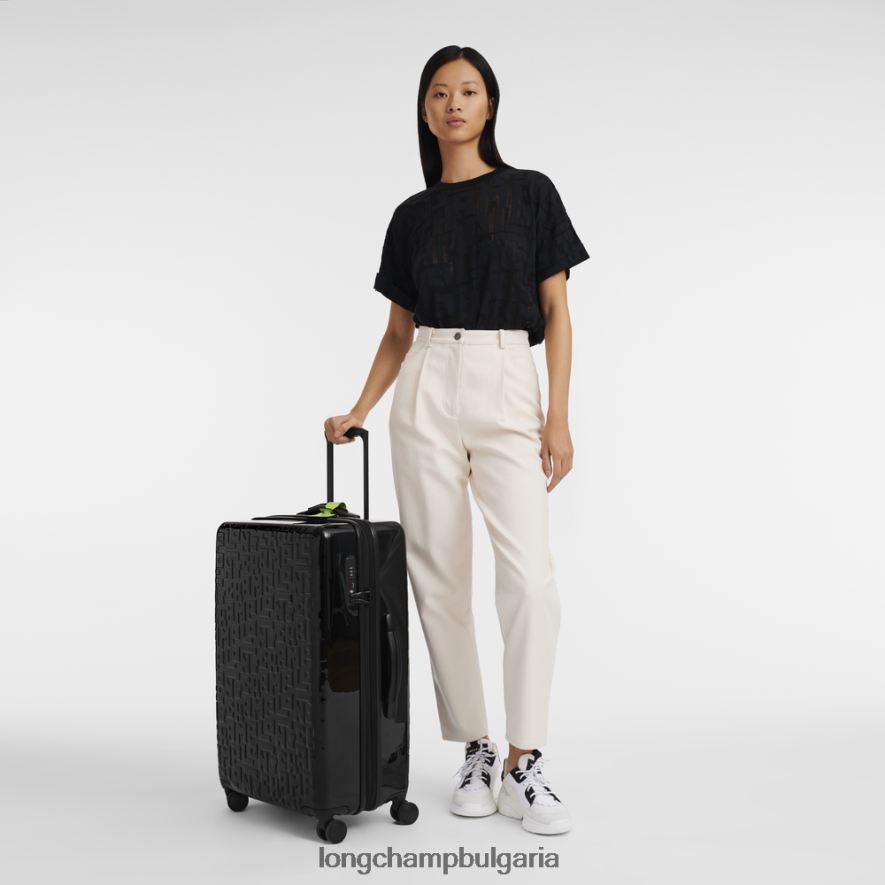 черен мъже lgp куфар за пътуване чанти Longchamp 6084PZ843