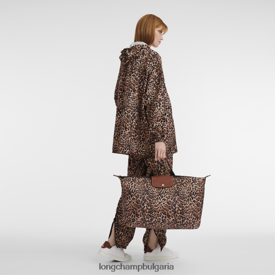 печат на пантера мъже пътна чанта / раница чанти Longchamp X D'heygere 6084PZ831