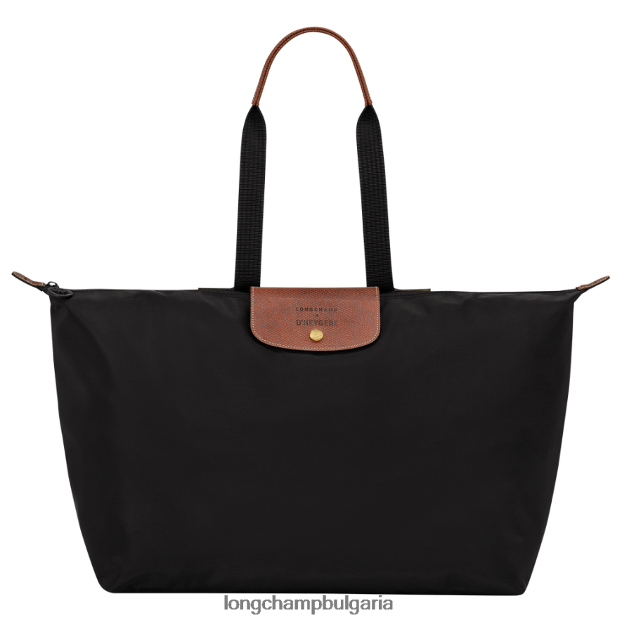 черен мъже пътна чанта / раница чанти Longchamp X D'heygere 6084PZ832
