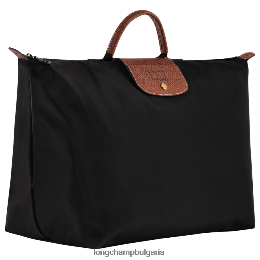 черен мъже пътна чанта / раница чанти Longchamp X D'heygere 6084PZ832