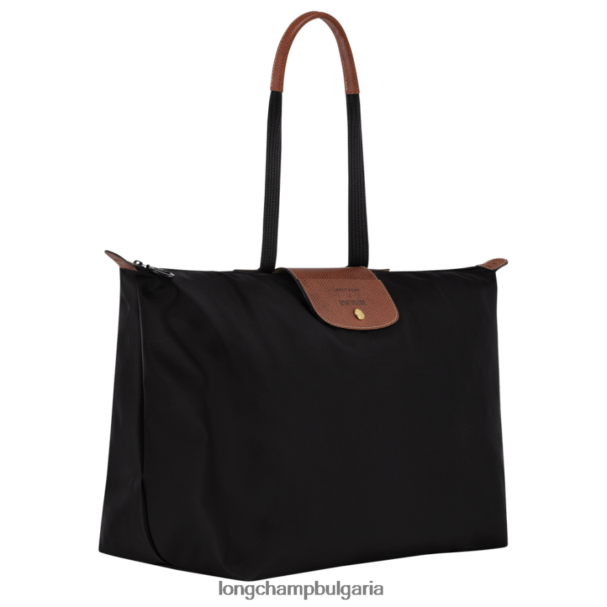 черен мъже пътна чанта / раница чанти Longchamp X D'heygere 6084PZ832