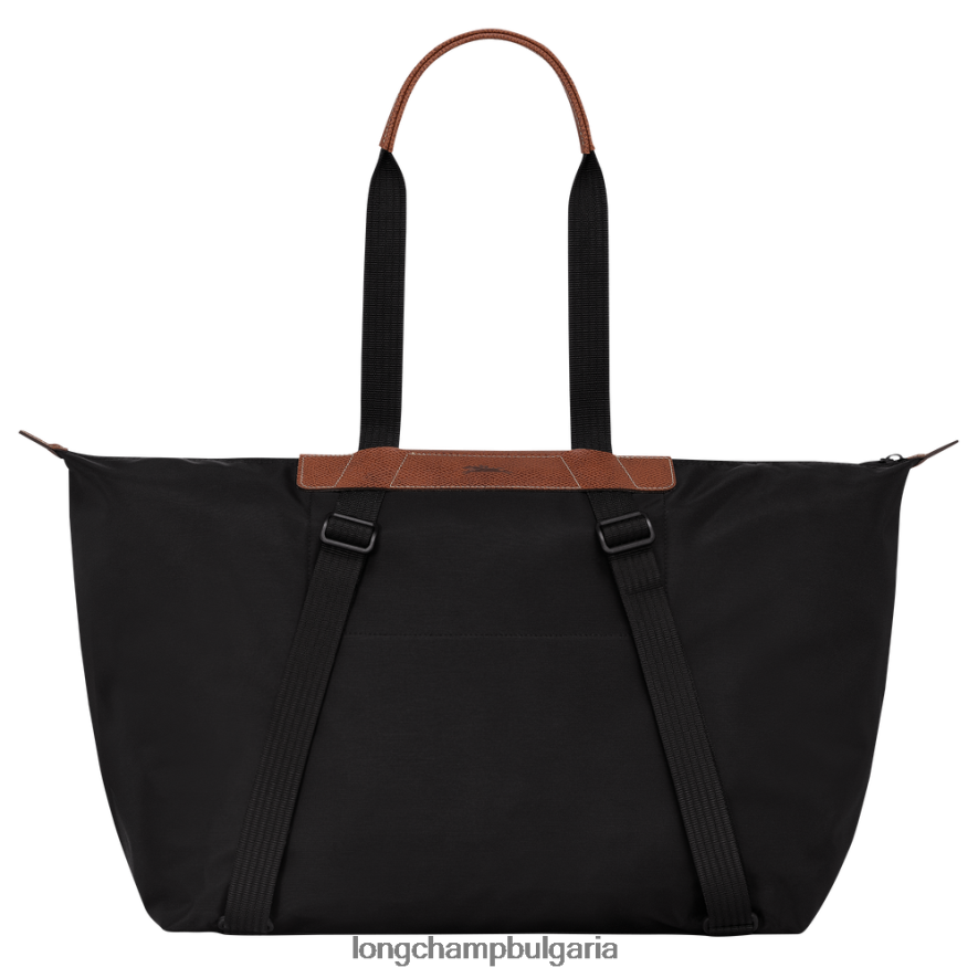 черен мъже пътна чанта / раница чанти Longchamp X D'heygere 6084PZ832