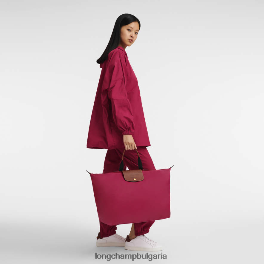 розово мъже пътна чанта / раница чанти Longchamp X D'heygere 6084PZ834