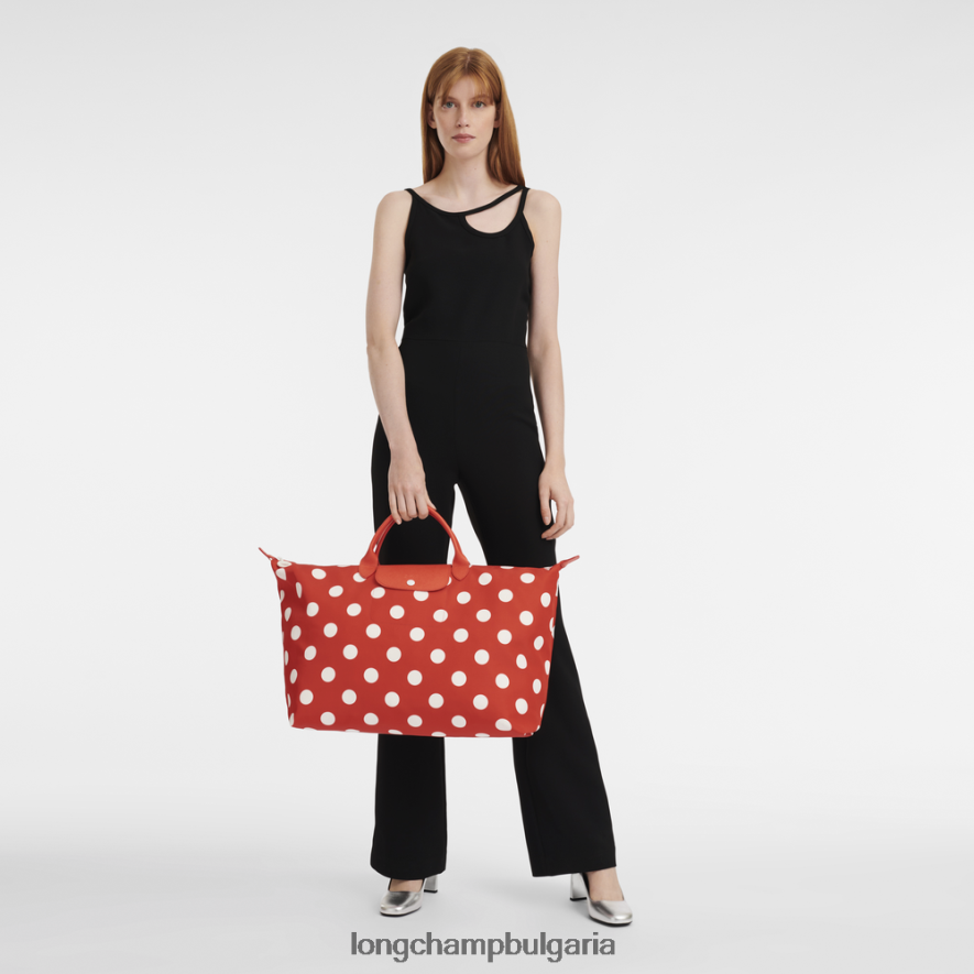 оранжево мъже le pliage колекция пътна чанта чанти Longchamp 6084PZ782