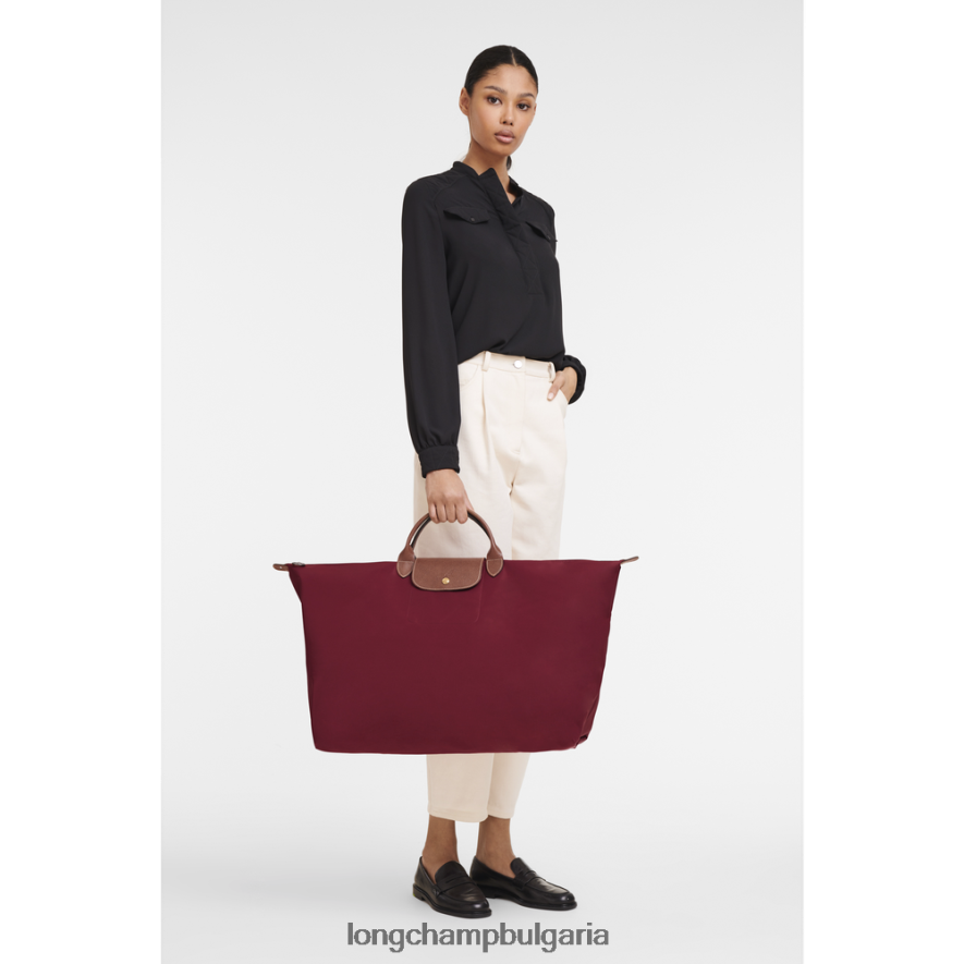 червен мъже le pliage оригинална чанта за пътуване чанти Longchamp 6084PZ814
