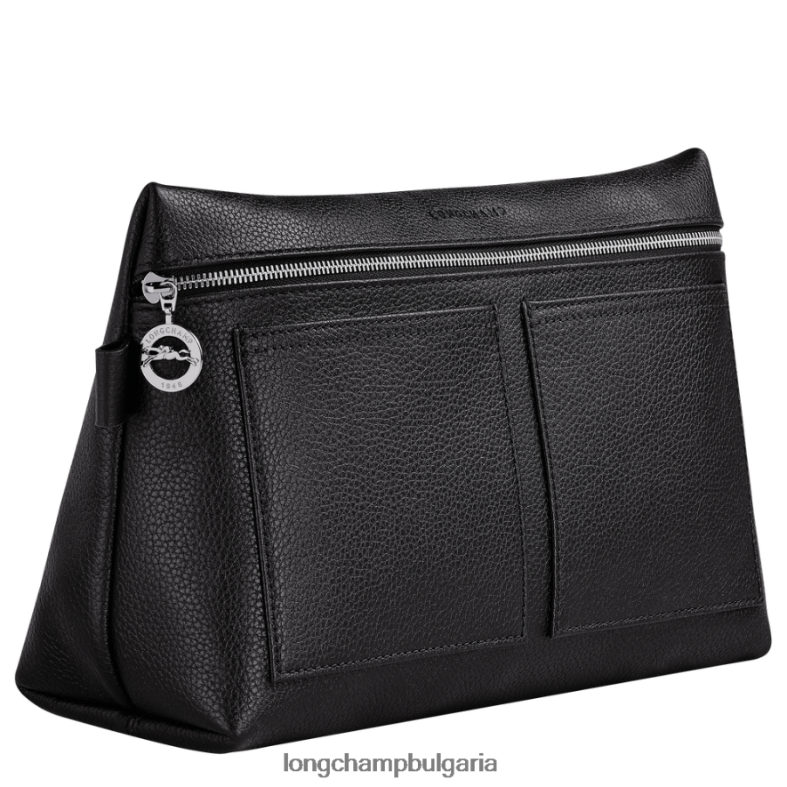 черен мъже калъф за тоалетни принадлежности le foulonne чанти Longchamp 6084PZ870